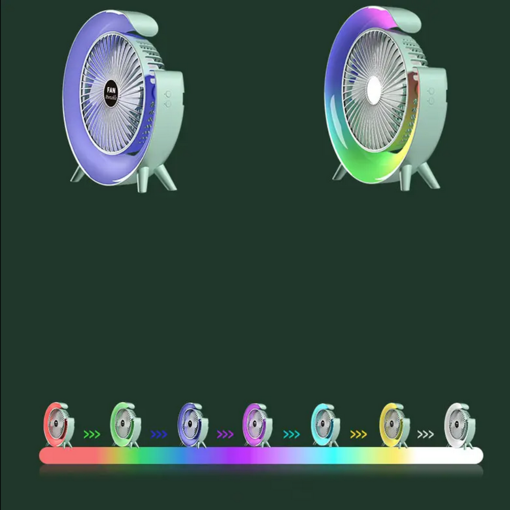 LED Zelený Ventilátor