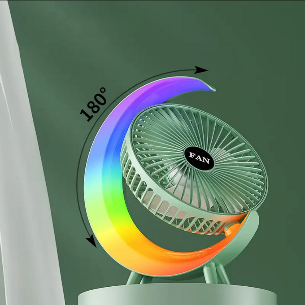 LED Růžový Ventilátor