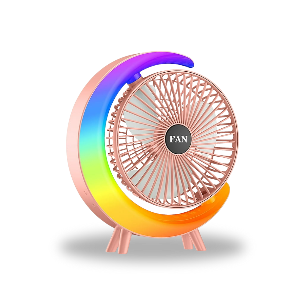 LED Růžový Ventilátor