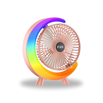 LED Růžový Ventilátor